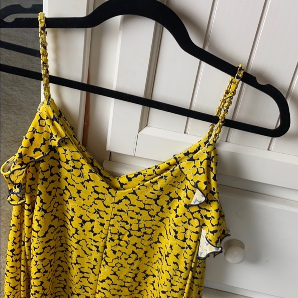 Yellow Cold Shoulder Dress - Picture 3 of 3